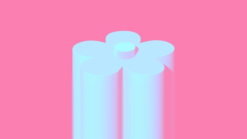 Pink flower shape