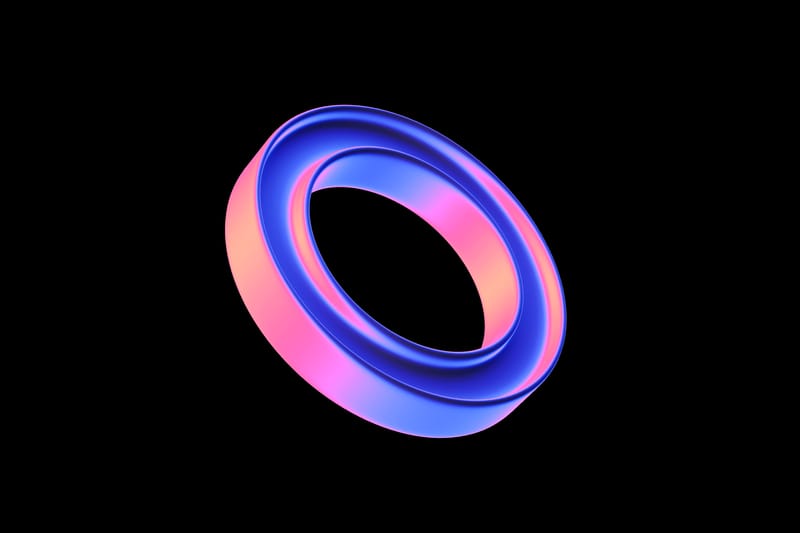 Colorful abstract ring