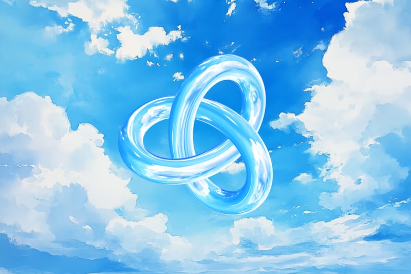 Abstract artwork with clouds