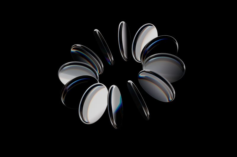 Abstract glass element